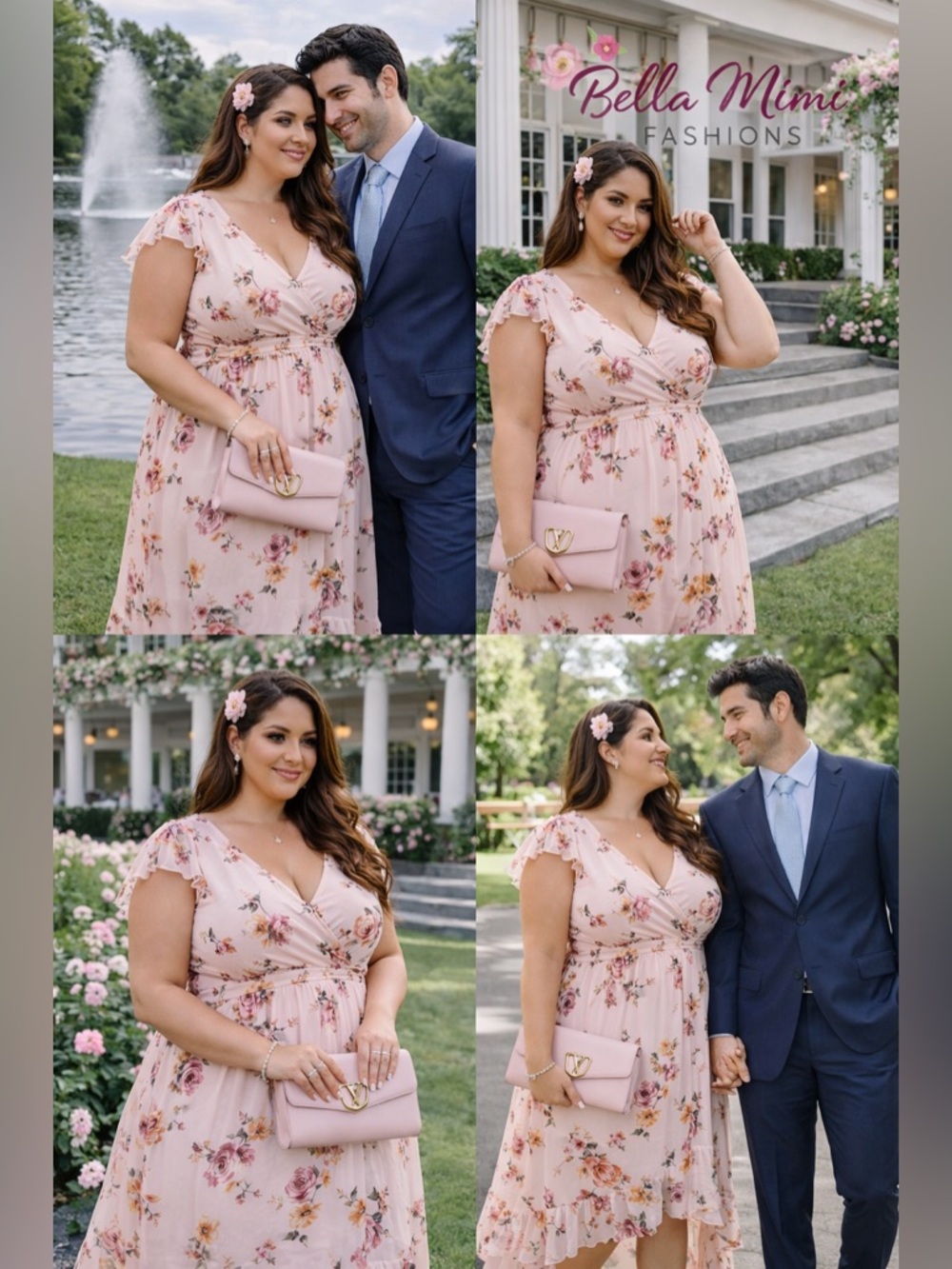 NWOT Torrid Plus Size Blush Floral HighLow Wrap Dress size 2X 18/20 🌸BRB SL 3 - Picture 3 of 10
